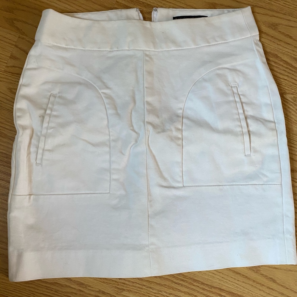 Banana Republic White Mini Skirt Petite 0